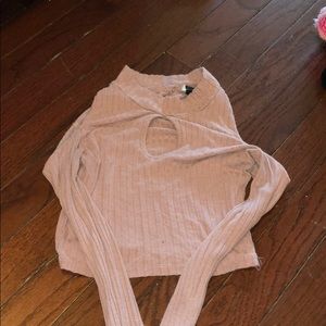 pink long sleeve crop top